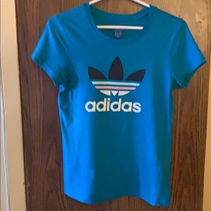 Aqua blue Adidas t-shirt